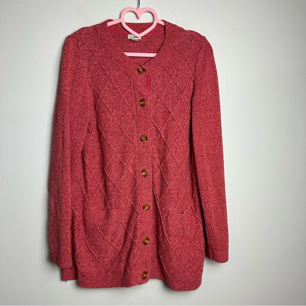L.L. Bean Knit Cardigan Sweater V-Neck
